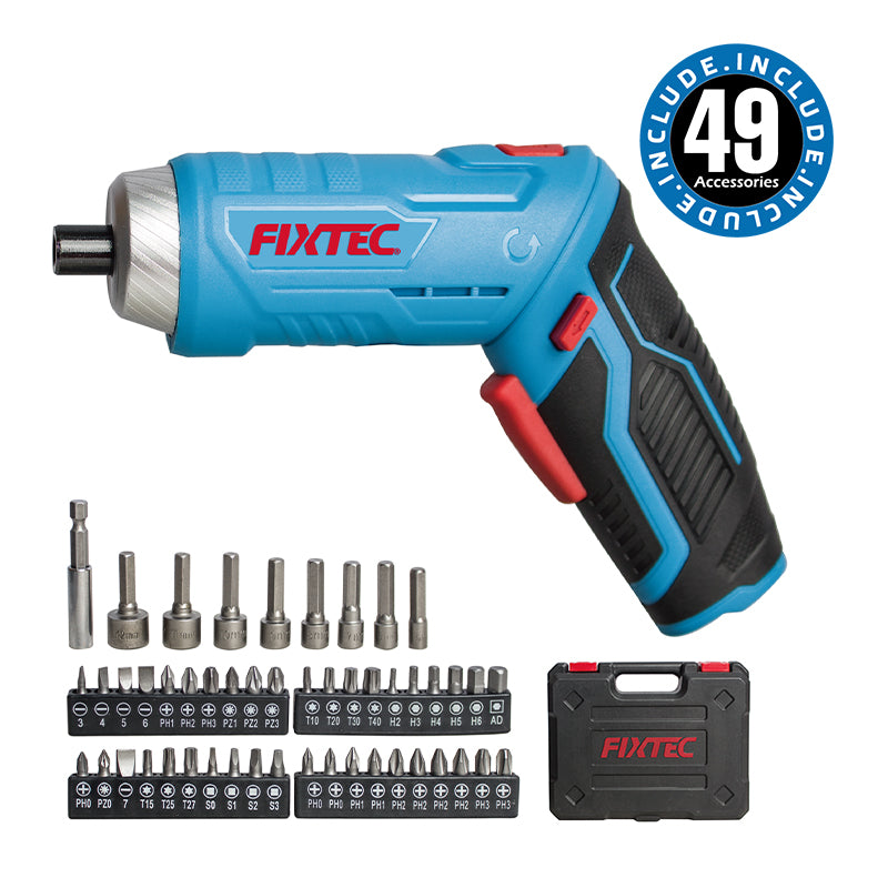 Fixtec 4V Cordless Screwdriver with 1500mAh Lithium Battery