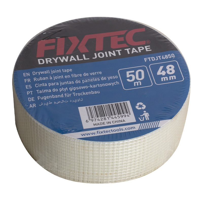 Fixtec Self-Adhesive Fiberglass Drywall Joint Tape 48mm x 50m