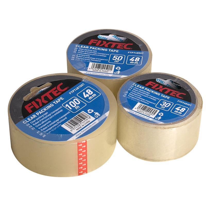 Fixtec Clear BOPP Packing Tape 48mm x 50m 50mic