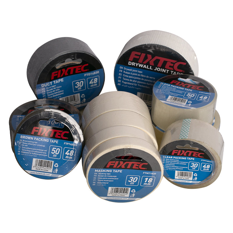 Fixtec Clear BOPP Packing Tape 48mm x 30m 50mic