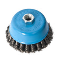 Fixtec 100mm Wire Cup Brush with Nut for Angle Grinders